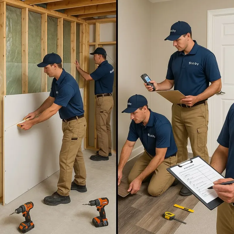 Repairs and Reconstruction process in East Los Angeles, CA
